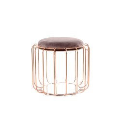Beistelltisch / Pouf Comfortable 110 Dunkelviolett / Rosé