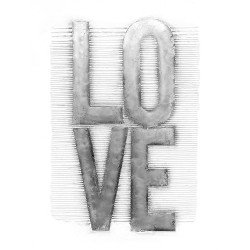 Aluminium Wandbild Liebe 80cm x 100cm